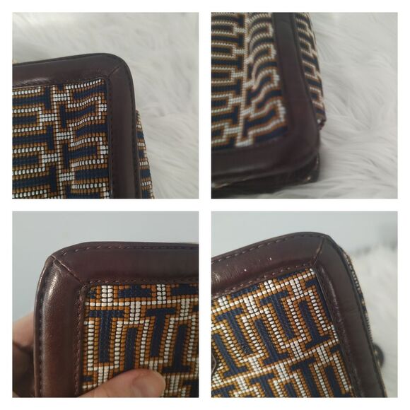 Tory Burch RARE 2011 collection runway leather/woven shoulder bag w/mirror EUC - Picture 15 of 15